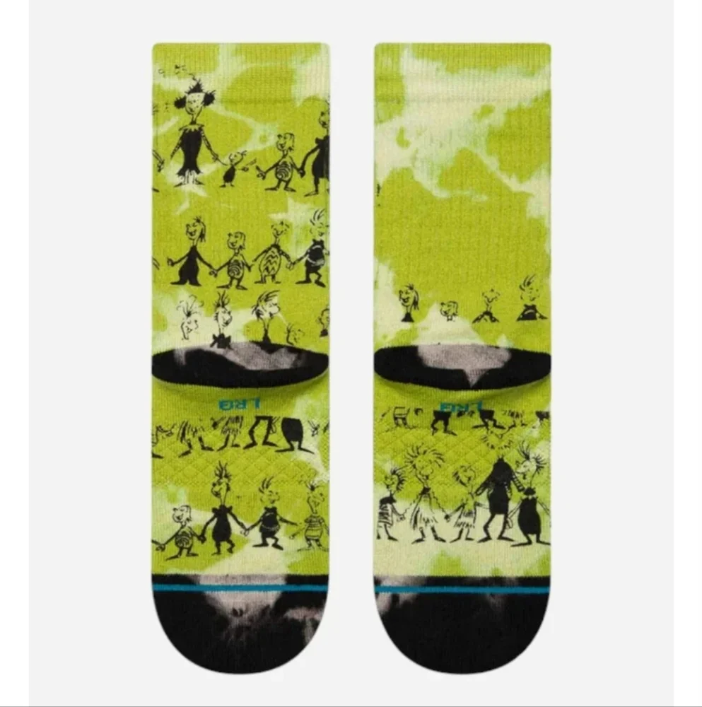 NWT Kid's The Grinch Down In Whoville Stance Crew Socks
